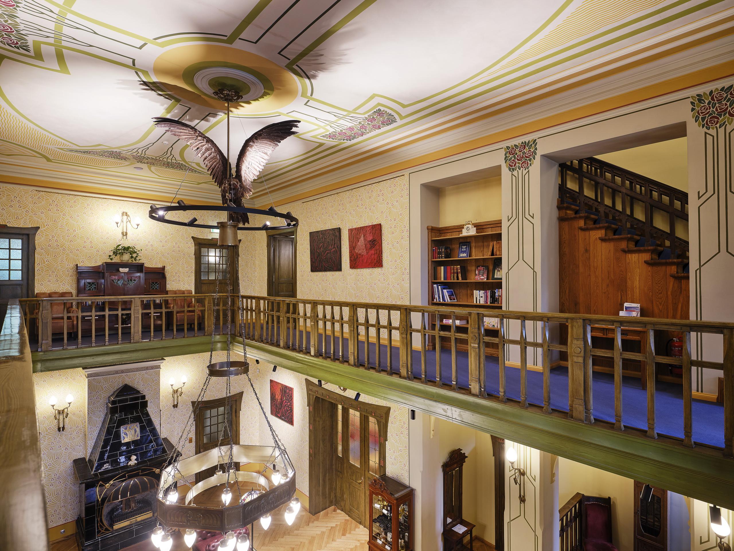 Villa Ammende Restaurant And Hotel Parnu Exterior photo Interior of the library